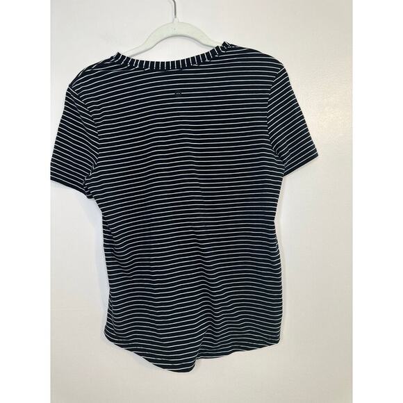 Lululemon Womens Short Sleeve Love Crew T-Shirt Parallel Stripe Black White 8 - Picture 3 of 6